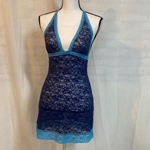 Victoria’s Secret “The Lacie” blue dress lingerie